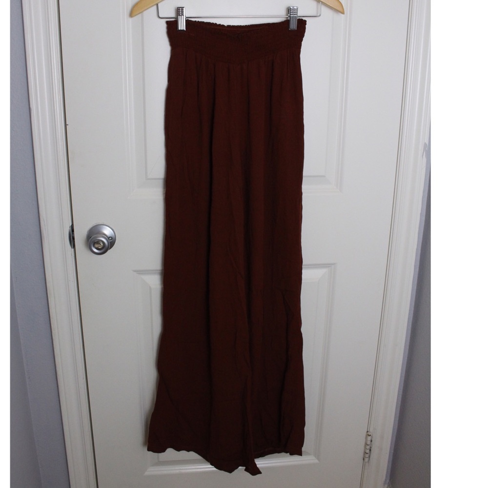 Burgundy Flowy Pants